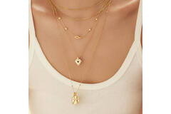  Pop Charms - Argent / GP 14 carats - 46-50 cm